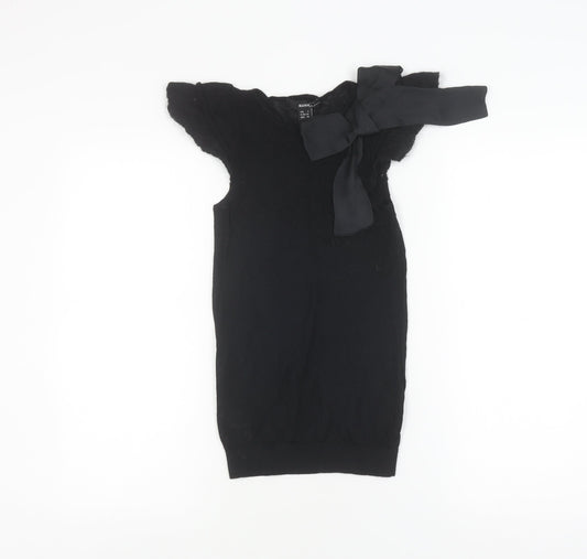 Womens UK Size S MNG Black Basic Blouse