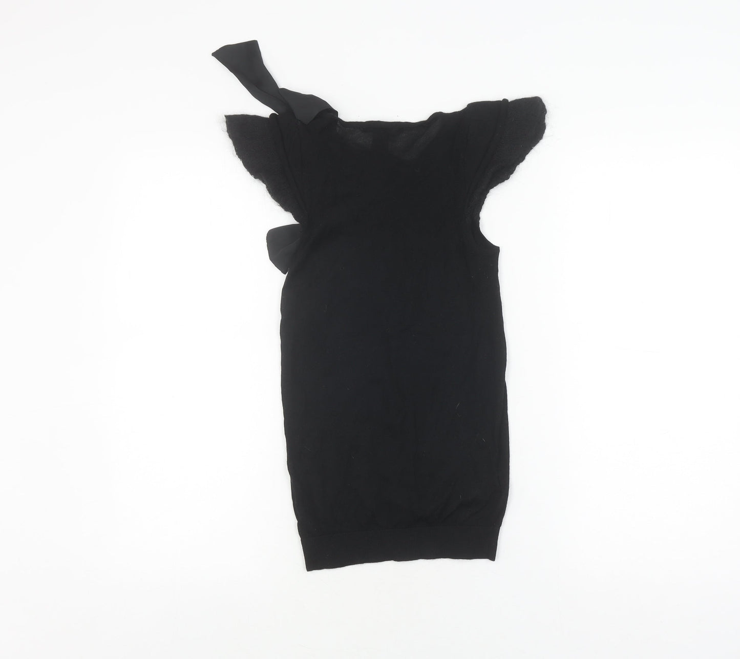 Womens UK Size S MNG Black Basic Blouse