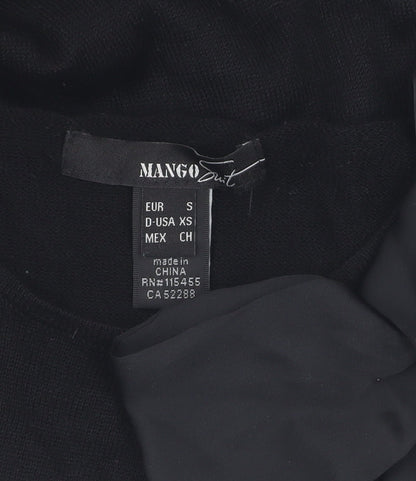 Womens UK Size S MNG Black Basic Blouse