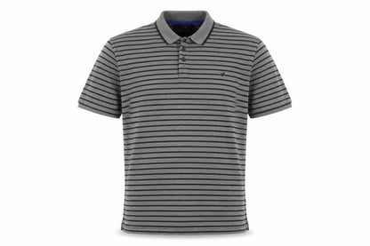 Stone Bay Men's Grey Striped XXL Golf Polo Shirt