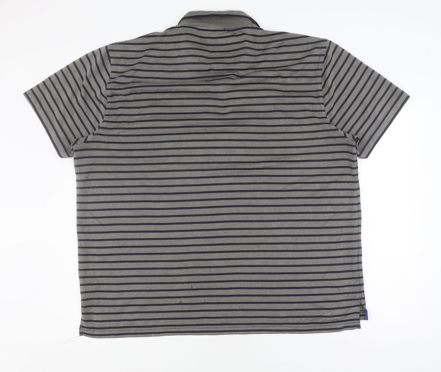 Stone Bay Men's Grey Striped XXL Golf Polo Shirt