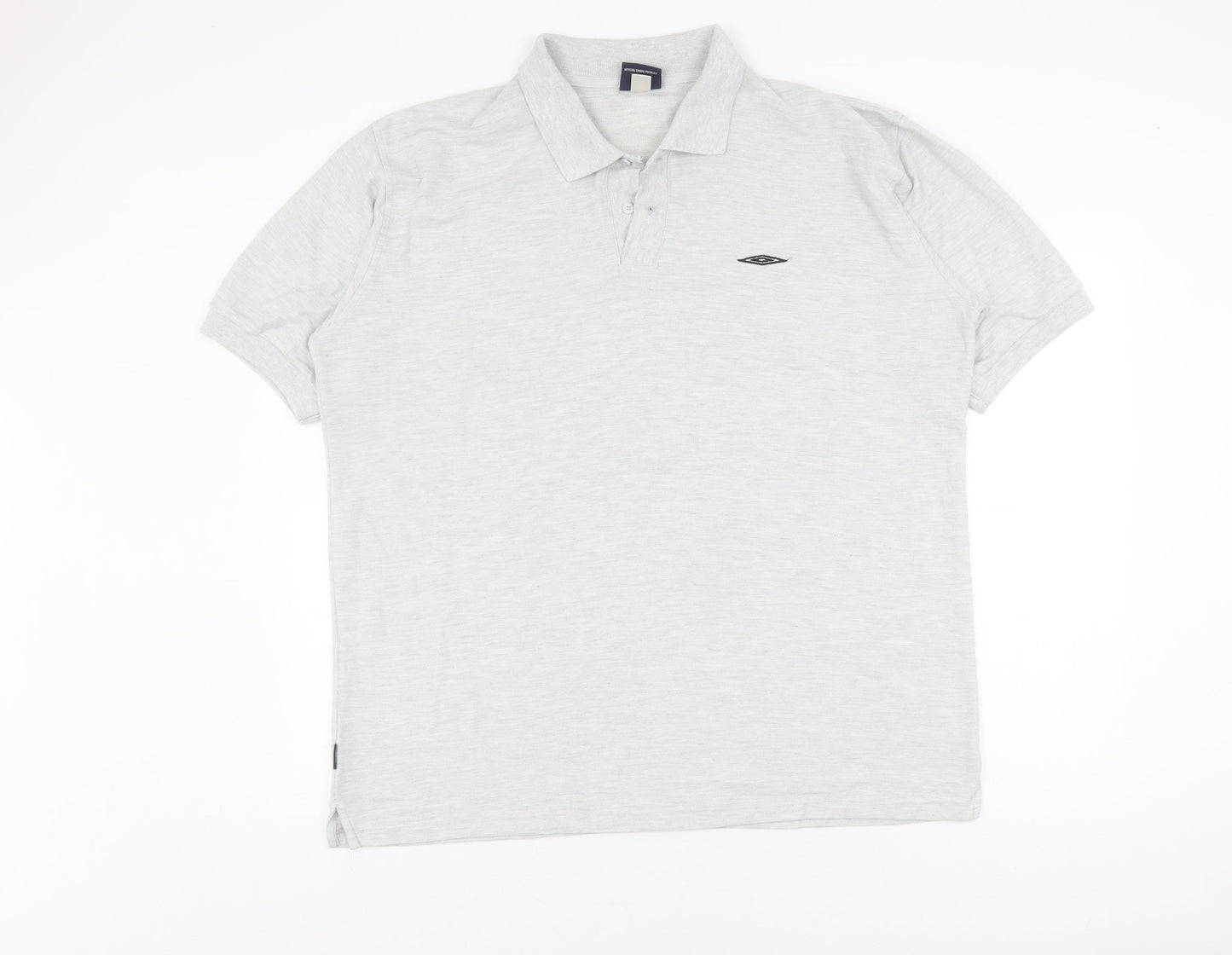 Umbro Men's Grey Polo Shirt 2XL Short Sleeve