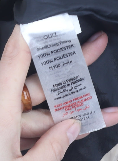 Quiz Women's Beige Waistcoat L Elastic Waist Casual