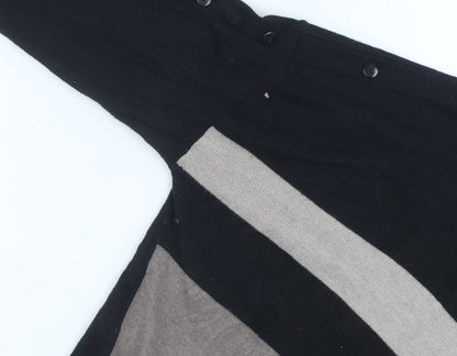 Wallis L Black Geometric Long Sleeve Jumper