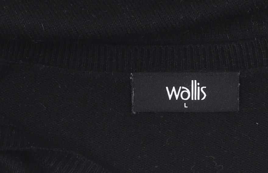 Wallis L Black Geometric Long Sleeve Jumper