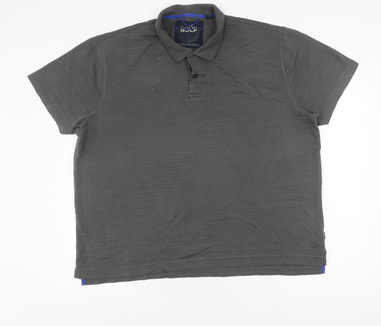 Stone Bay Men's Grey 2XL Golf Polo Shirt Short Sleeve
