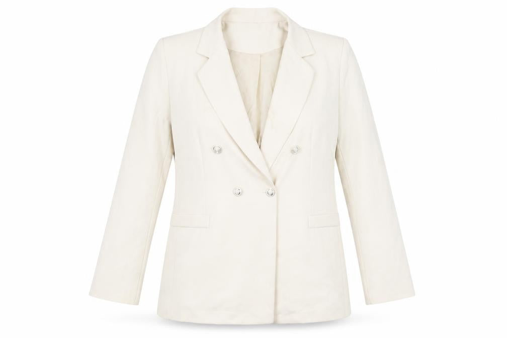 PRETTYLITTLETHING Women Ivory Blazer UK 14 Regular Fit