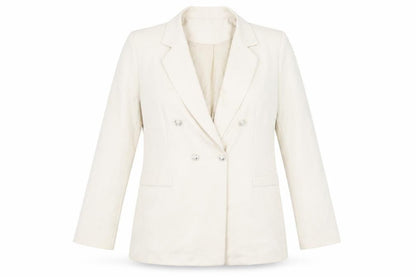 PRETTYLITTLETHING Women Ivory Blazer UK 14 Regular Fit