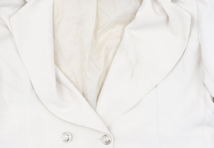 PRETTYLITTLETHING Women Ivory Blazer UK 14 Regular Fit