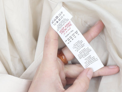 PRETTYLITTLETHING Women Ivory Blazer UK 14 Regular Fit