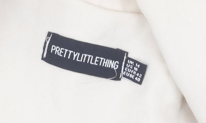 PRETTYLITTLETHING Women Ivory Blazer UK 14 Regular Fit