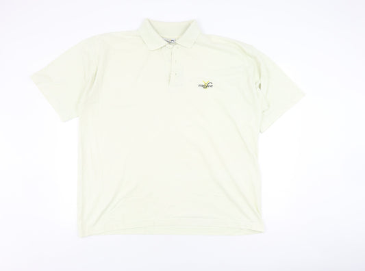 vanSon Men's White Polo Shirt XL Short Sleeve