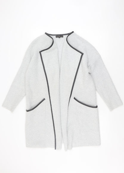 Mudflower Womens Grey Coatigan, M/L, Casual Mid-Length