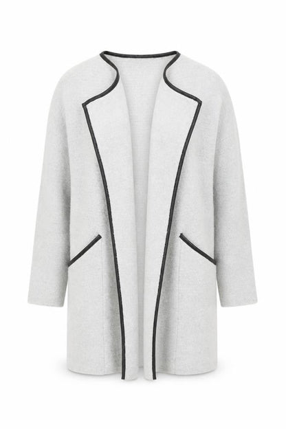 Mudflower Womens Grey Coatigan, M/L, Casual Mid-Length