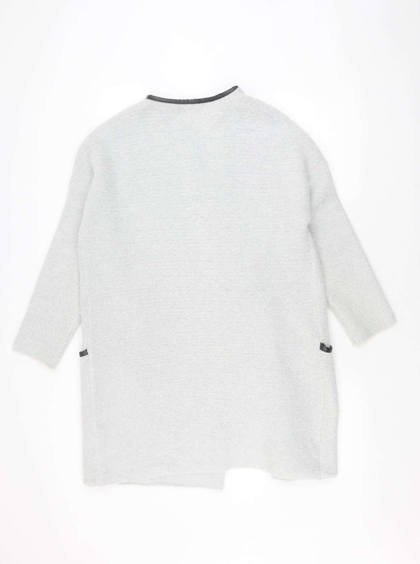 Mudflower Womens Grey Coatigan, M/L, Casual Mid-Length