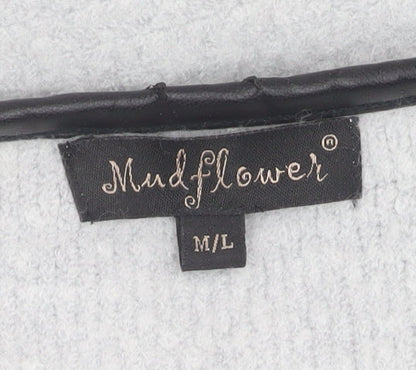 Mudflower Womens Grey Coatigan, M/L, Casual Mid-Length