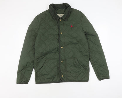 Womens UK Size S Jack Wills Green Quilted Coat