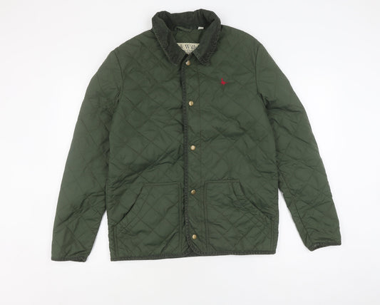 Womens UK Size S Jack Wills Green Quilted Coat