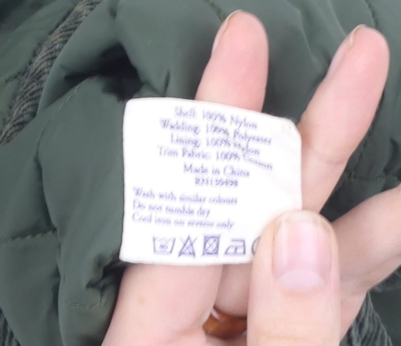 Womens UK Size S Jack Wills Green Quilted Coat