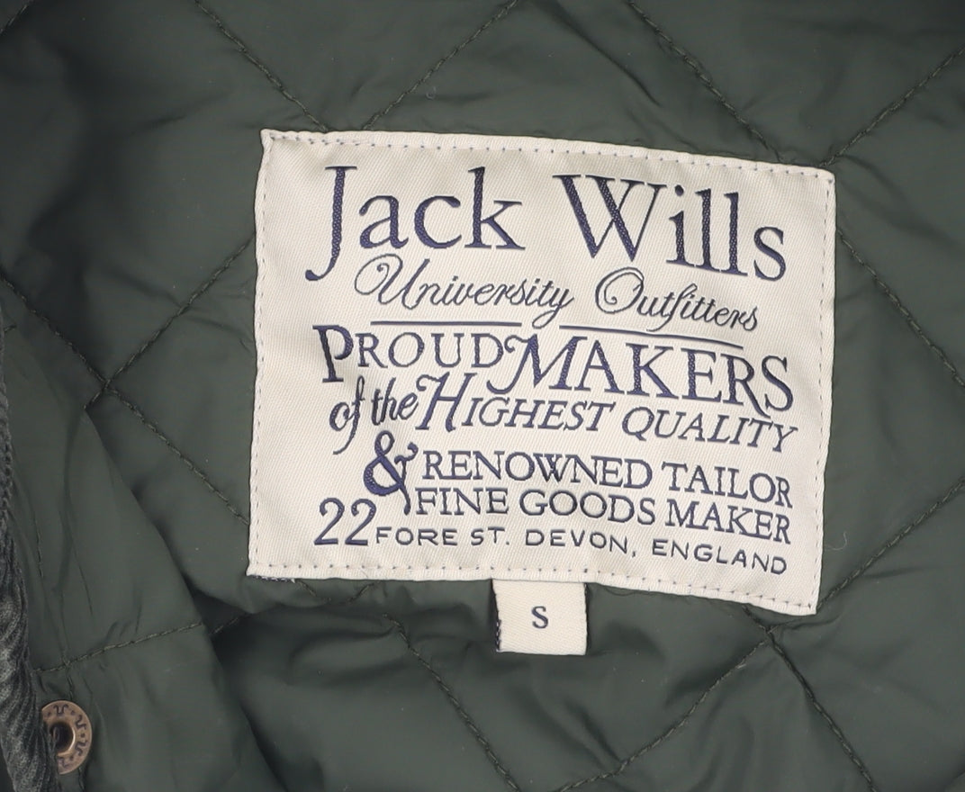 Womens UK Size S Jack Wills Green Quilted Coat