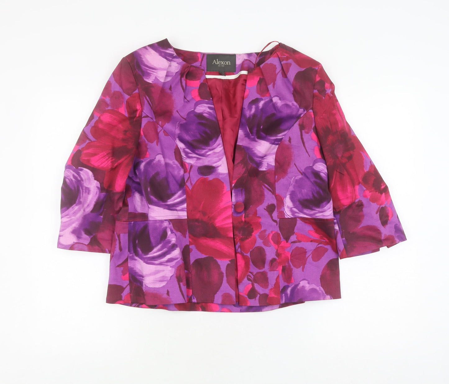 Womens UK Size 16 Alexon Regular Multicoloured Suit Jacket