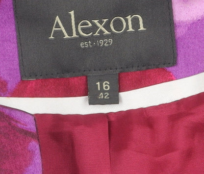 Womens UK Size 16 Alexon Regular Multicoloured Suit Jacket