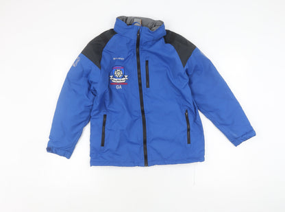 Stanno Boys Blue School Jacket Size 152 With Zipped Pockets