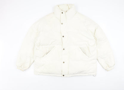 Women's White Puffer Jacket by The Barnet, Size 12, Winter Ready