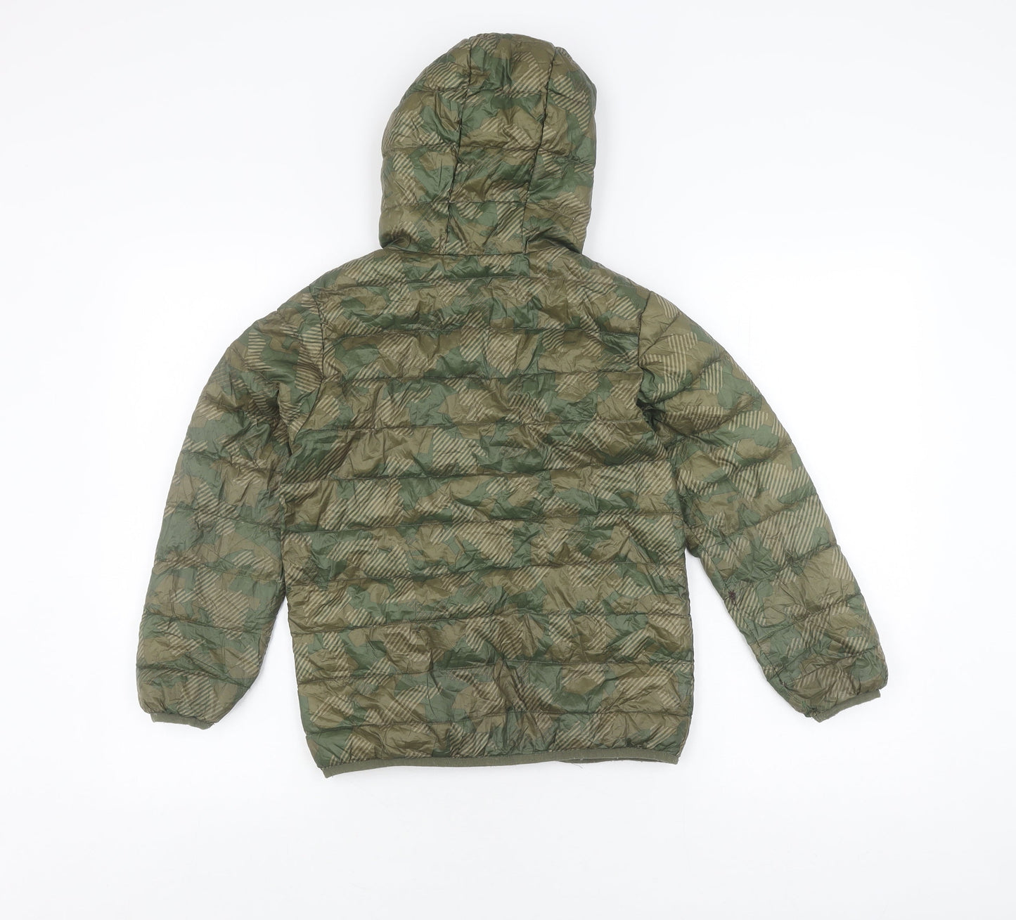 Bossini Boys Green Puffer Jacket 8-9 Years Full Zip