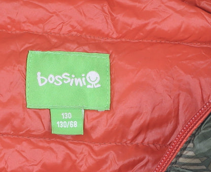 Bossini Boys Green Puffer Jacket 8-9 Years Full Zip