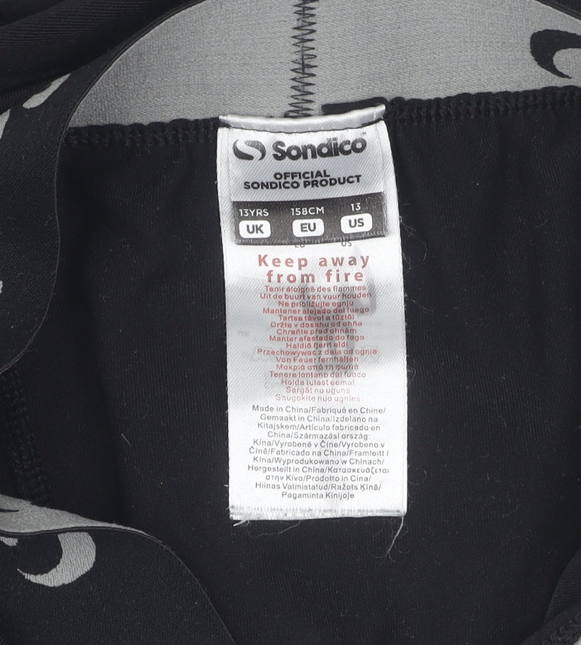 Sondico Boys Black Compression Leggings 13 Years