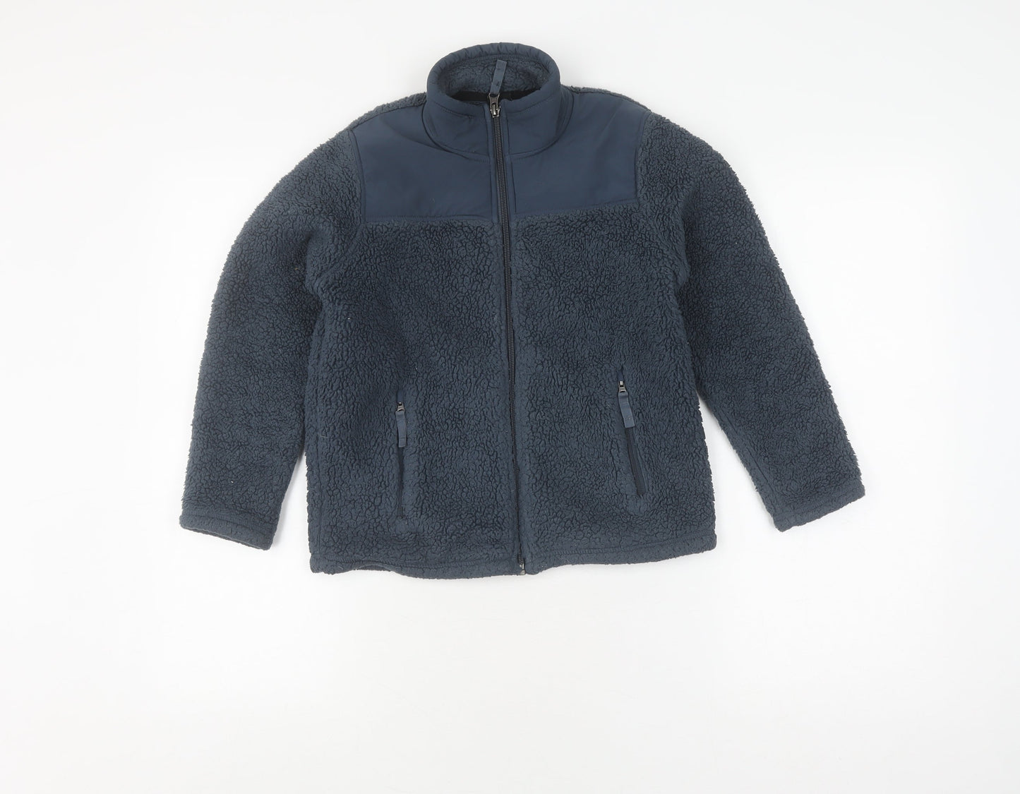 32 Degrees Boys' Blue Fleece Jacket, Full Zip, Size 7-8, Winter Warm