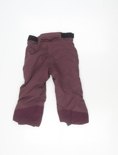 Decathlon Girls Purple Snow Pants 2-3 Years Waterproof Skiing