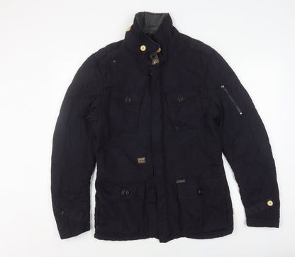 Mens UK Size M Khujo Black Quilted Coat