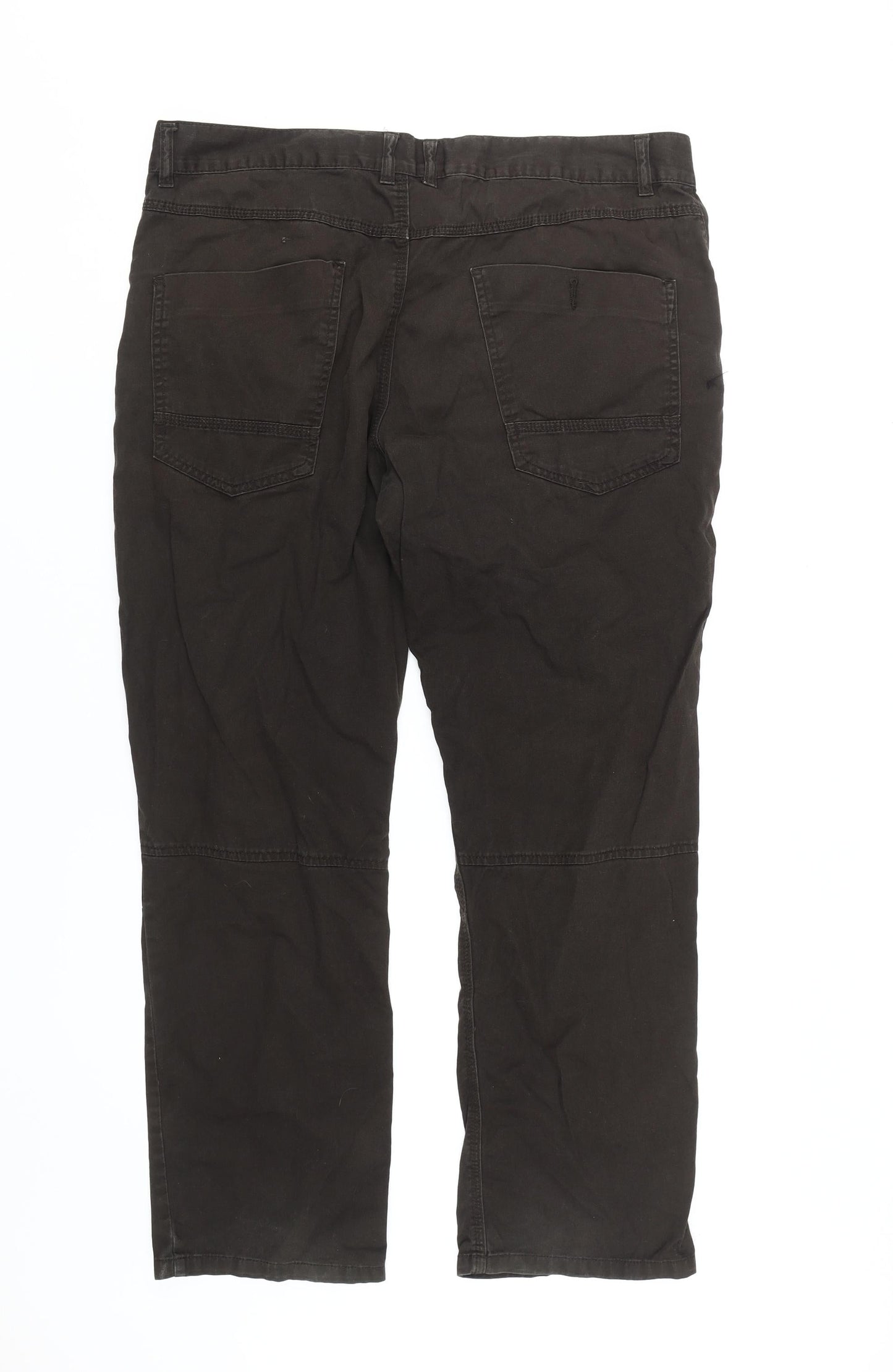 No Fear Men's Brown Cargo Trousers 36S Relaxed Fit