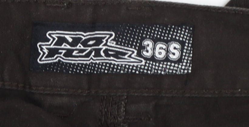 No Fear Men's Brown Cargo Trousers 36S Relaxed Fit