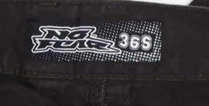 No Fear Men's Brown Cargo Trousers 36S Relaxed Fit