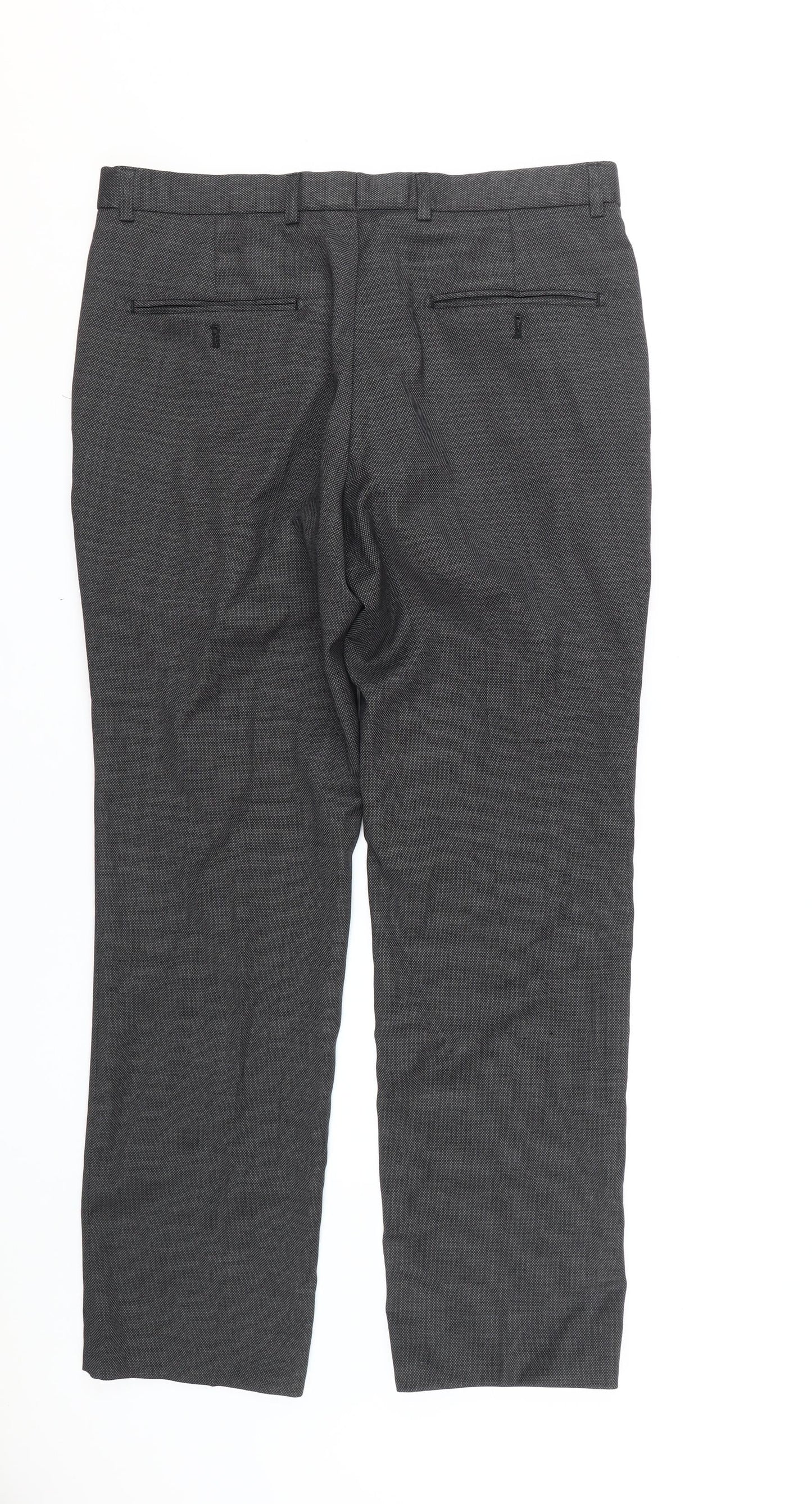 Racing Green Men's Grey Trousers 34 Regular Business
