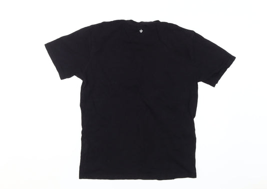 Mens UK Size L Henleys Black  T-Shirt