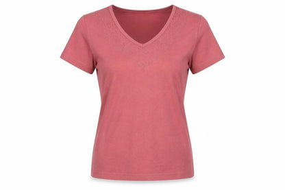 Womens UK Size 10-12 EWM Red Basic T-Shirt