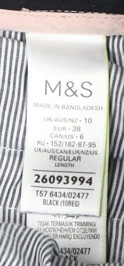 Womens UK Size 10 Marks and Spencer   Black Trousers