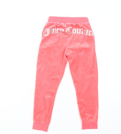 Juicy Couture Girls Pink Jogger Trousers, 7 Years, Casual