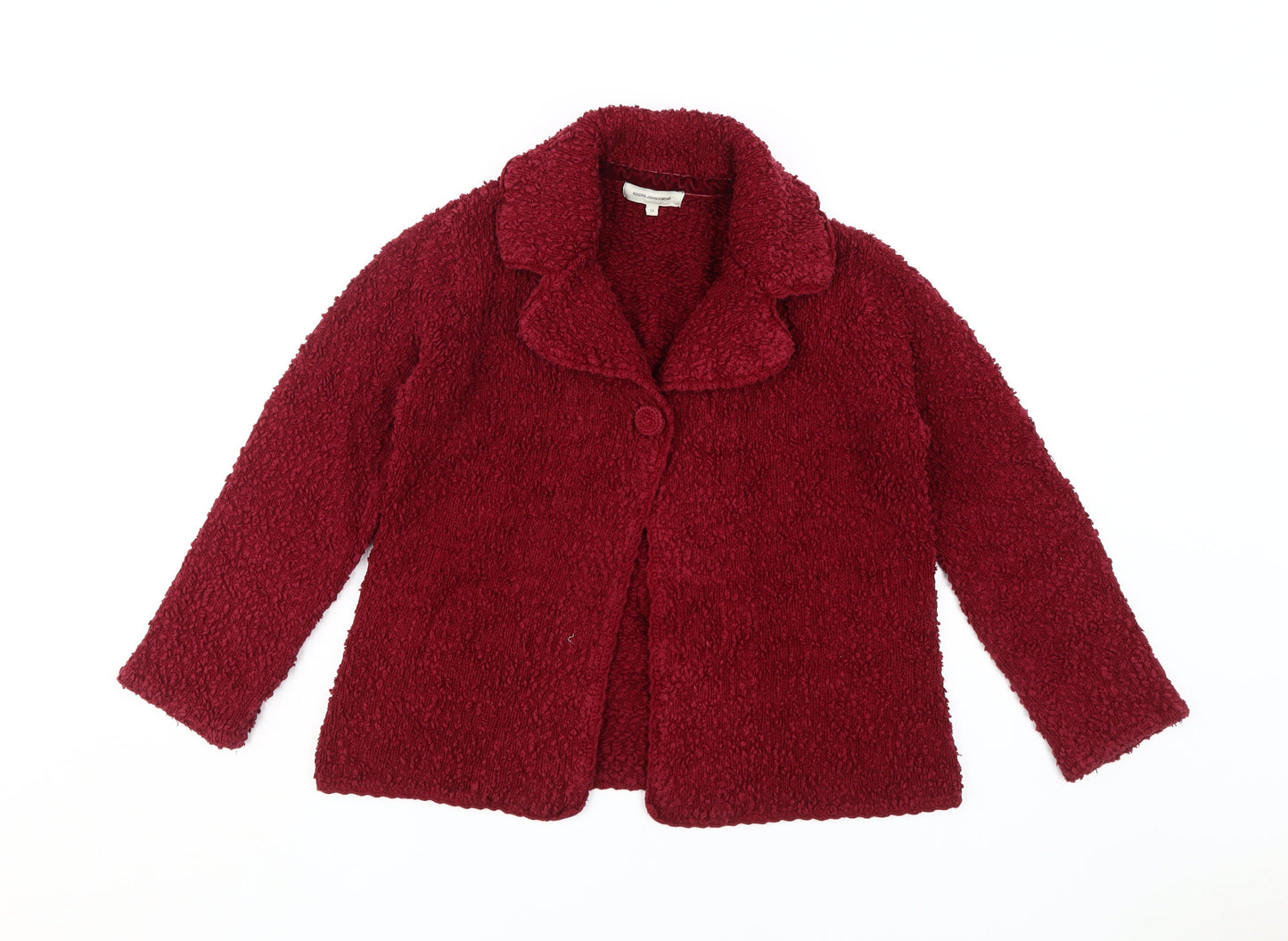 Rocha John Rocha Women's Red Collared Jacket Size 14