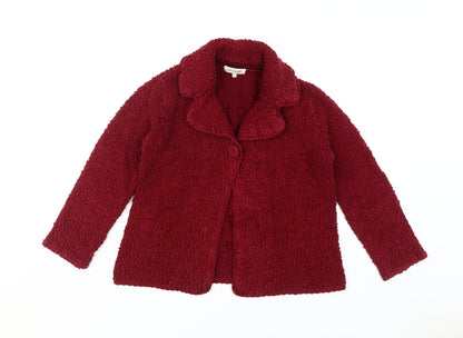 Rocha John Rocha Women's Red Collared Jacket Size 14