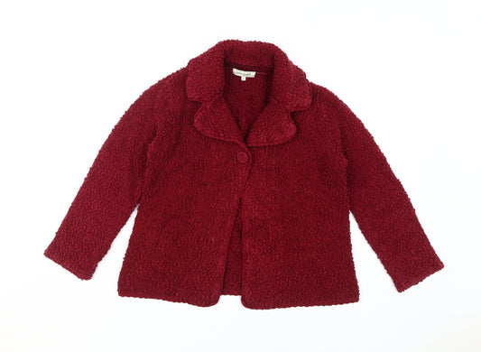 Rocha John Rocha Women's Red Collared Jacket Size 14