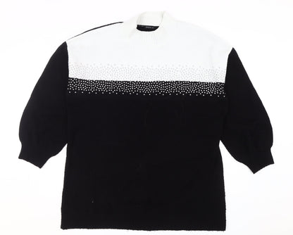Womens UK Size 16 Roman Black Pullover Jumper