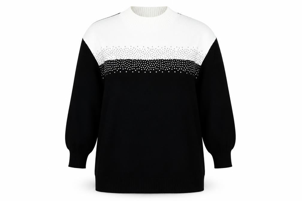 Womens UK Size 16 Roman Black Pullover Jumper