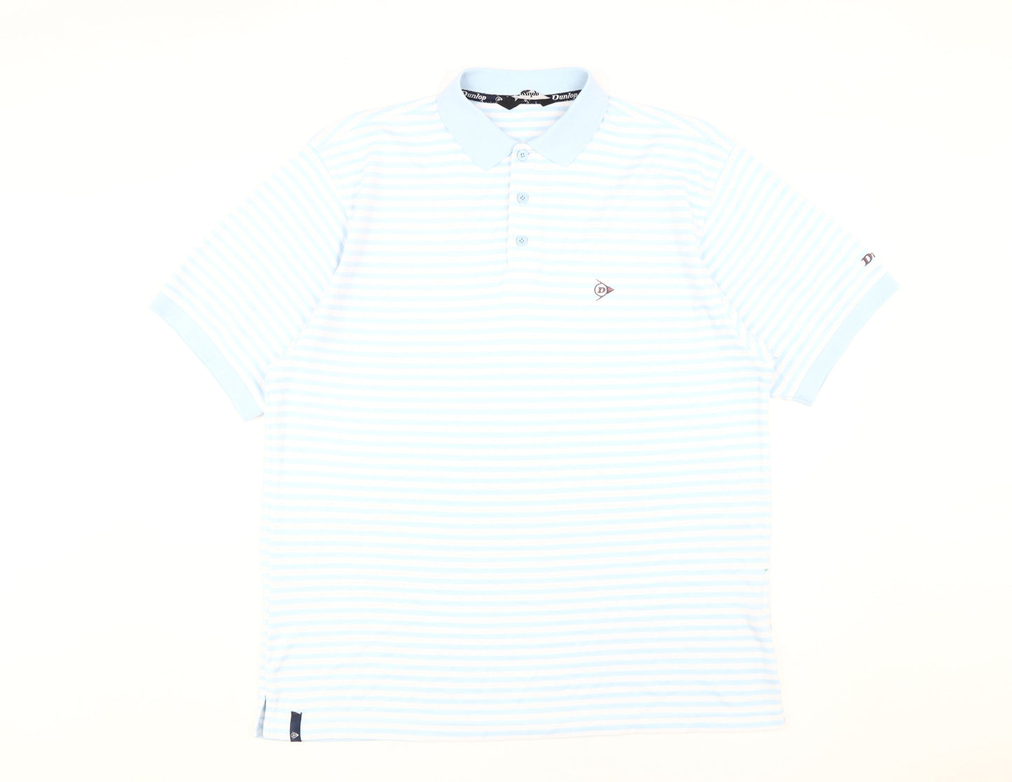 Dunlop Men's Blue Striped XL Golf Polo Shirt