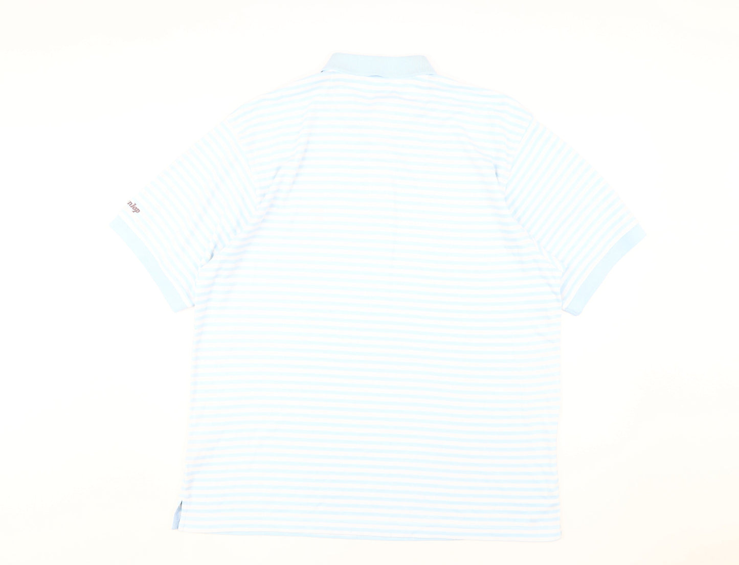 Dunlop Men's Blue Striped XL Golf Polo Shirt