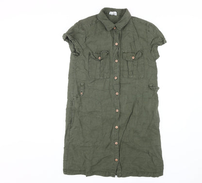 Nicole Miller Women’s Green XS Shirt Dress